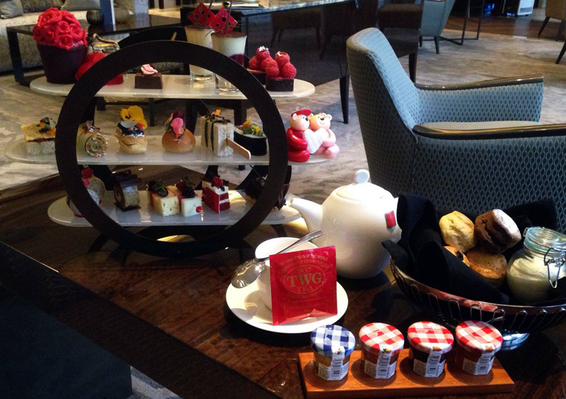 circular tea stand sheraton jakarta