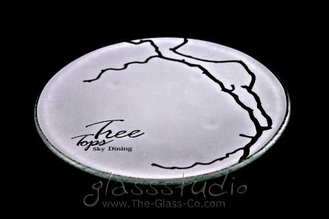 custom dinner plate, show plate, glass show plate